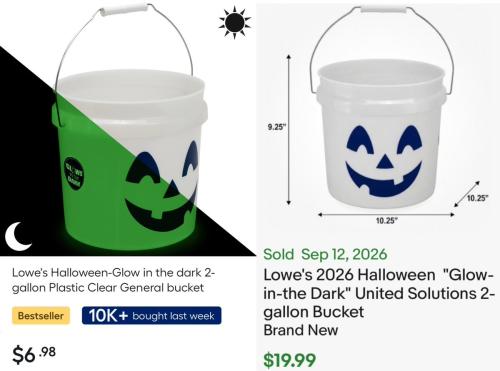 Lowe's Halloween Bucket Now $6 deal at Lowe's