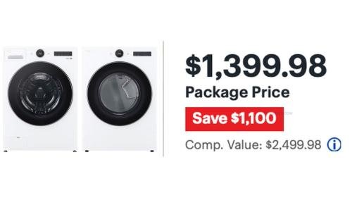 LG Washer + Dryer Set $1,100 Off deal at Best Buy