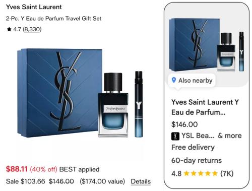 YSL Parfum Set at Lowest Price Ever deal at Macy's