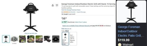 George Foreman Grill for $56 Used Like New