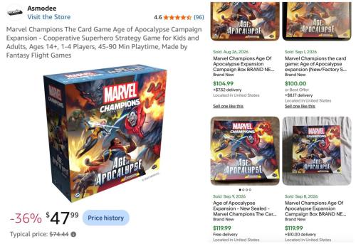 Marvel Champions Card Game for $48 deal at Amazon