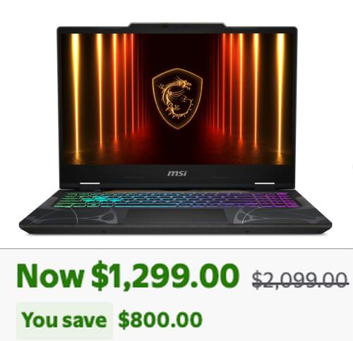 MSI Cyborg 15 RTX 5070 Laptop $800 Off deal at Walmart