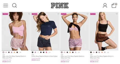 $15 PINK Sleepwear at Victoria's Secret deal at Victoria's Secret
