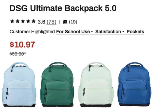Dick's Sporting Goods Backpacks Now $10 deal at Dick's Sporting Goods