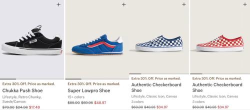 Up to 60% Off Vans Shoes - As Low as $17