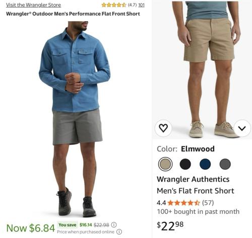 Wrangler Shorts Dropped to $6 at Walmart deal at Walmart