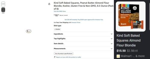8-Pack KIND Bars for $16 (Was $128) deal at Amazon