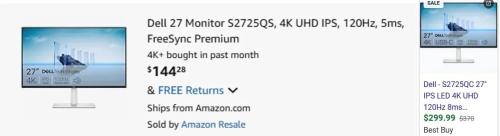 Dell Monitor $156 Off - Now $144 Used Like New