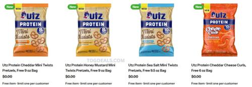 Free Utz Protein Snacks Bag