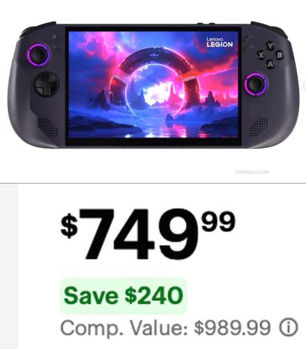 Lenovo Legion Go S SteamOS Handheld for $749.99 deal at Best Buy