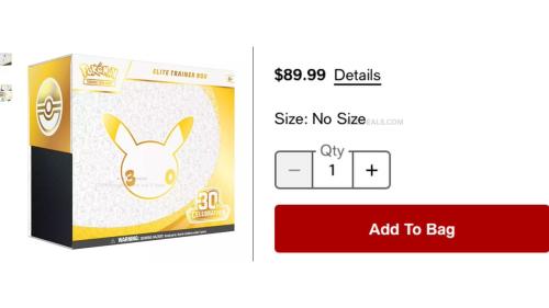 Pokemon 30th Celebration Elite Trainer Box at Macy's deal at Macy's