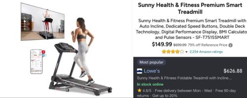 Sunny Health Treadmill Down to $150 at Woot deal at Woot