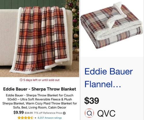 70% Off Eddie Bauer Throw Blanket at Woot deal at Woot