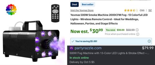 Halloween Fog Machine Now $31 at Walmart deal at Walmart