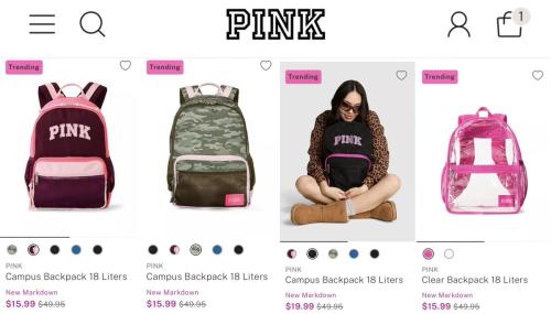 Victoria's Secret PINK Backpacks Now $11 deal at Victoria's Secret