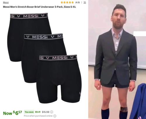 Messi 3-Pack Boxers for $6 at Walmart deal at Walmart